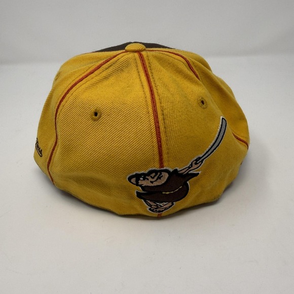 San Diego Padres Hat Cap Fitted 7 1/8 Brown MLB Baseball Swinging Friar - Picture 3 of 6